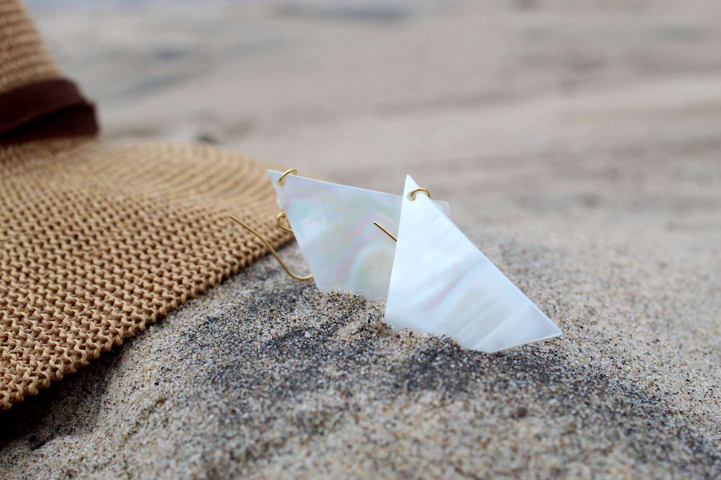 Moonstone and Mother of Pearl Earrings
