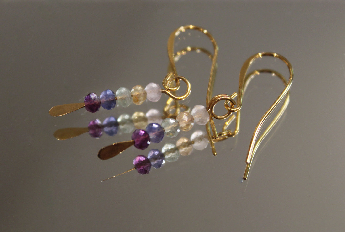 Fluorite Gemstone Drop Earrings