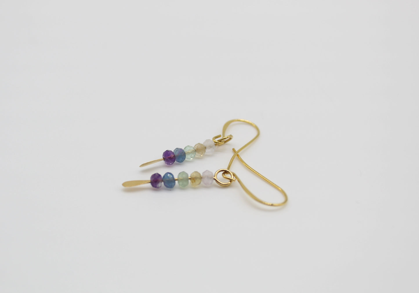 Fluorite Gemstone Drop Earrings