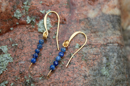 Lapis Lazuli Gemstone Drop Earrings