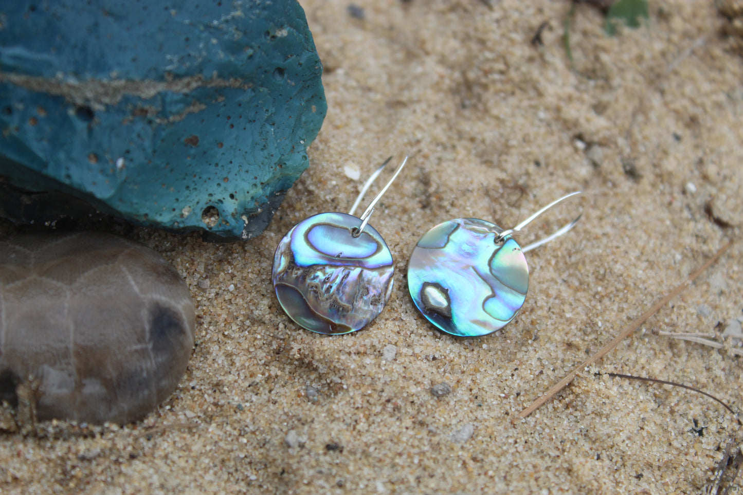 Abalone Silver Earrings