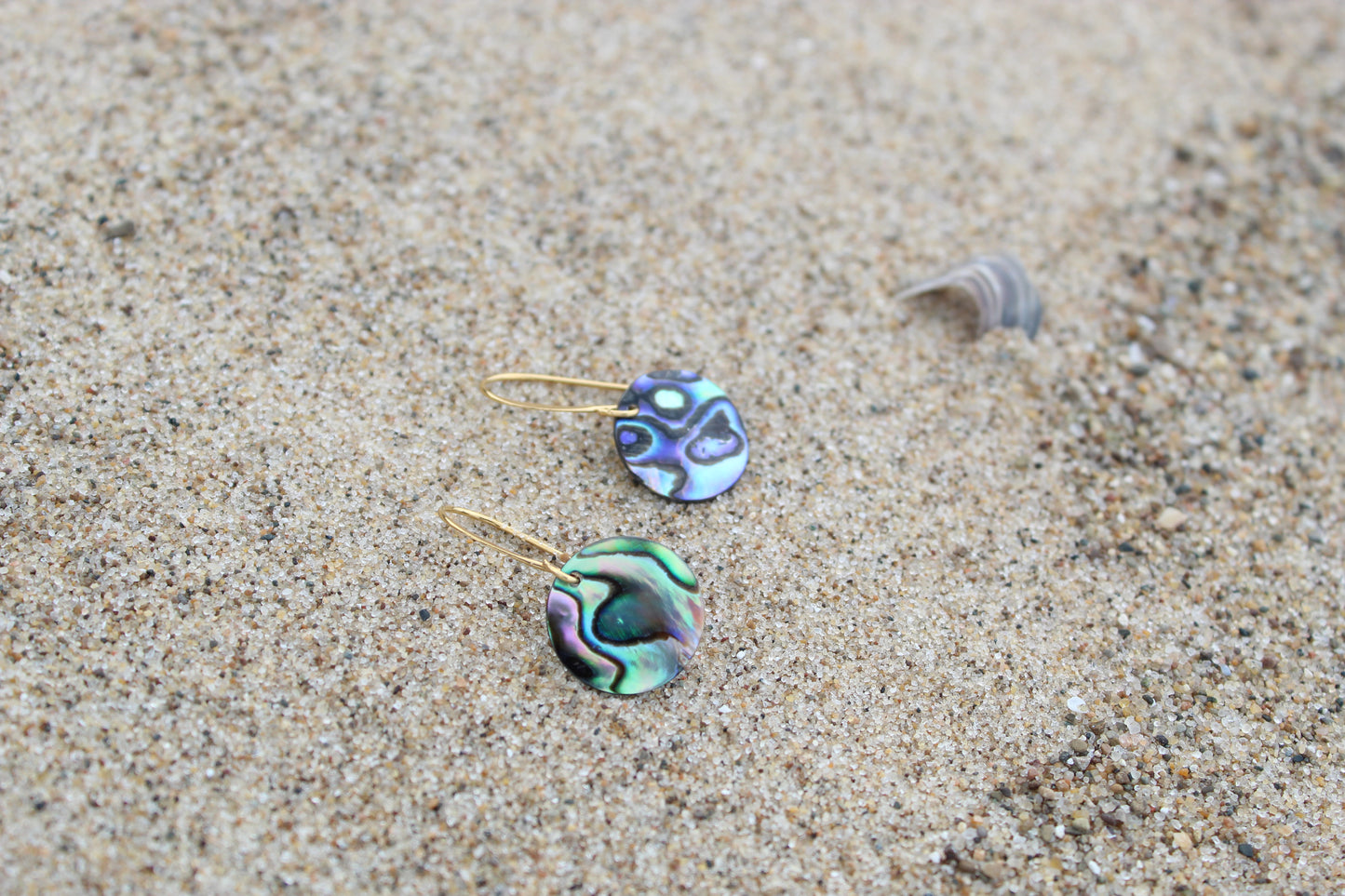 Abalone Gold Earrings