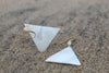 Drift Sail moonstone mother of pearl gold earrings by Luminous Moon