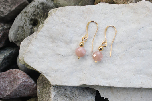 Peach Moonstone Earrings