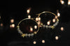 Moonlit Veil Grey Labradorite celestial hoop earrings by Luminous Moon
