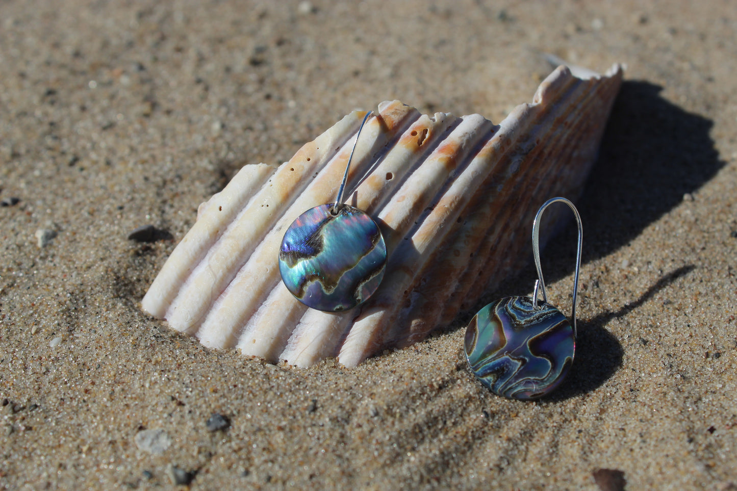 Hand-Cut Abalone Earrings