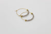 Dusk Ember Smoky Quartz gold hoop earrings by Luminous Moon