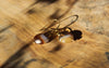 Driftstone Agate Earrings natural agate gold drop earrings by Luminous Moon