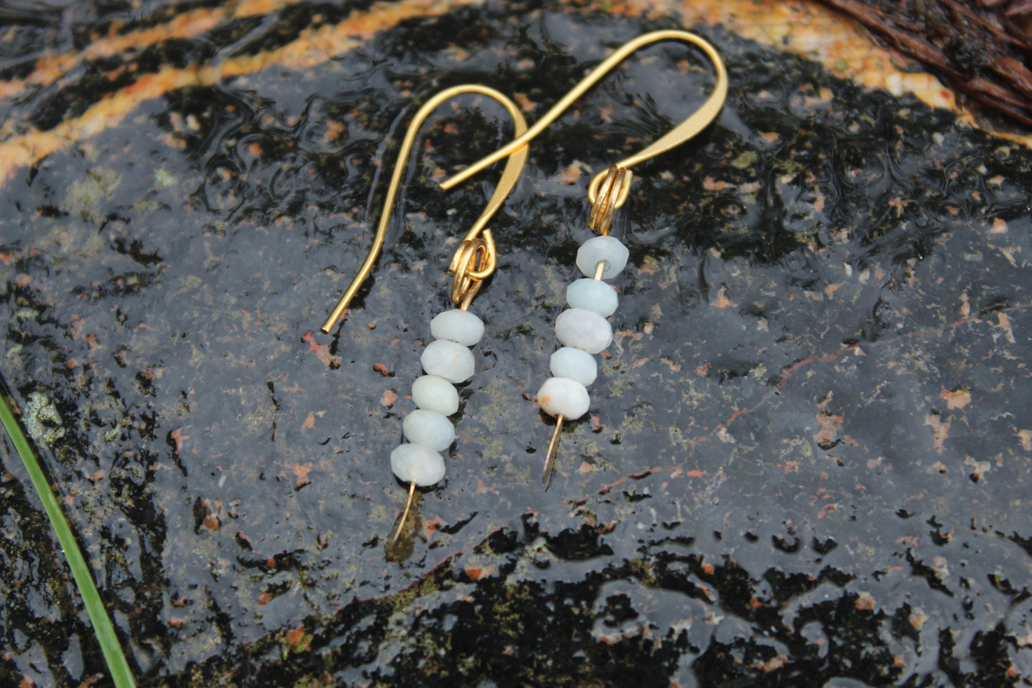 Peruvian Amazonite Gemstone Drop Earrings