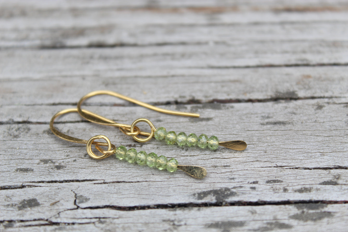 Peridot Gemstone Drop Earrings