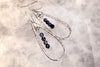 Moonveil Iolite teardrop silver earrings by Luminous Moon