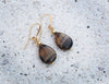 Sunward Glow tiger’s eye gold drop earrings by Luminous Moon