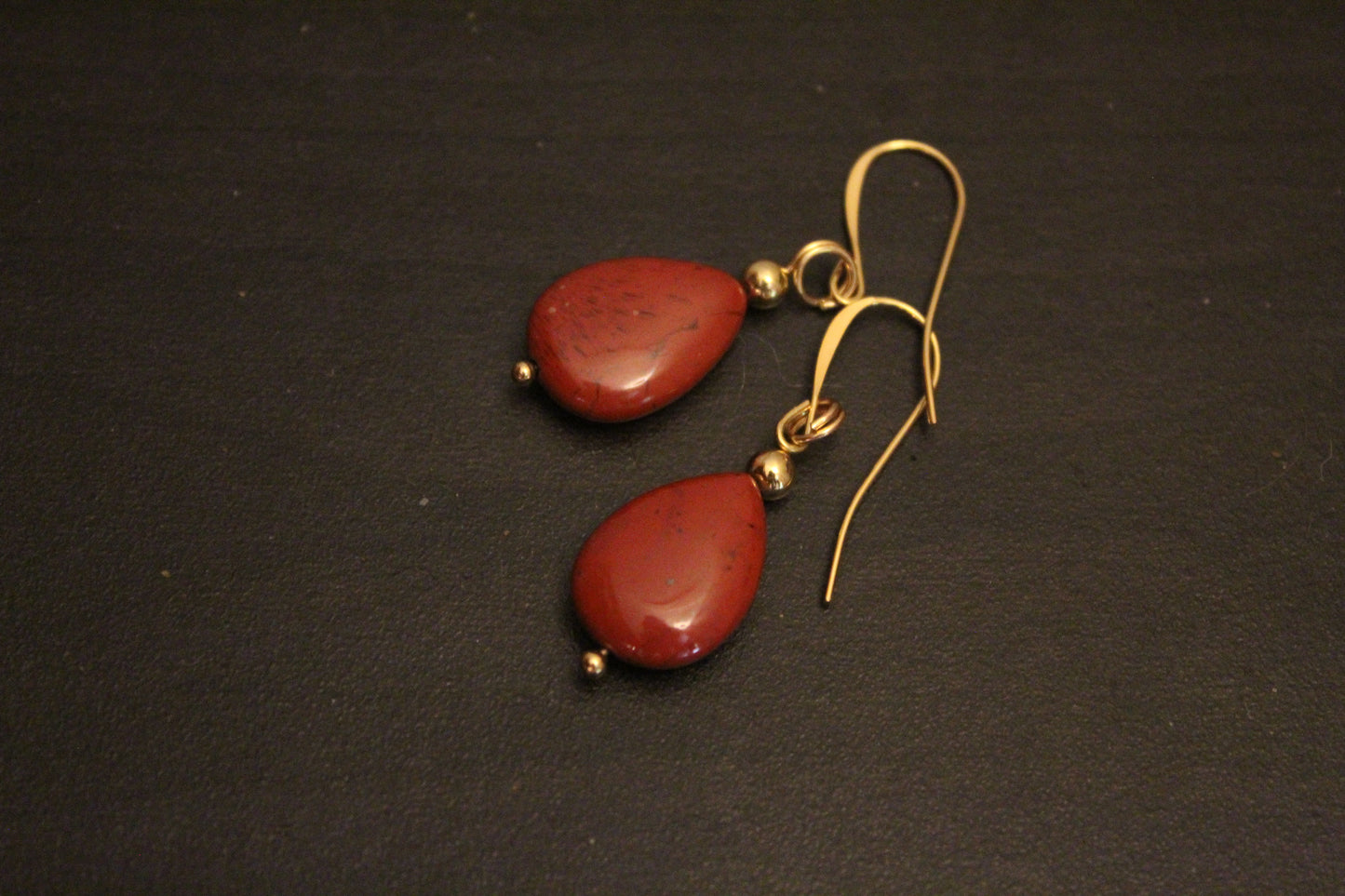 Red Jasper Teardrop Earrings