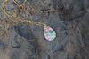 Aurora abalone teardrop necklace in 14K gold-plated sterling silver